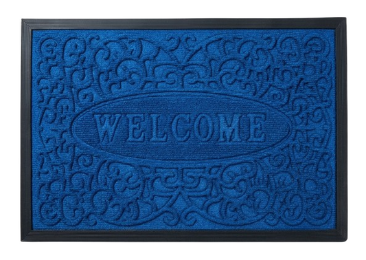 שטיח סף מעוצב - מגוון צבעים-שטיח בד-דיקלית-כחול רויאל-סופר הום