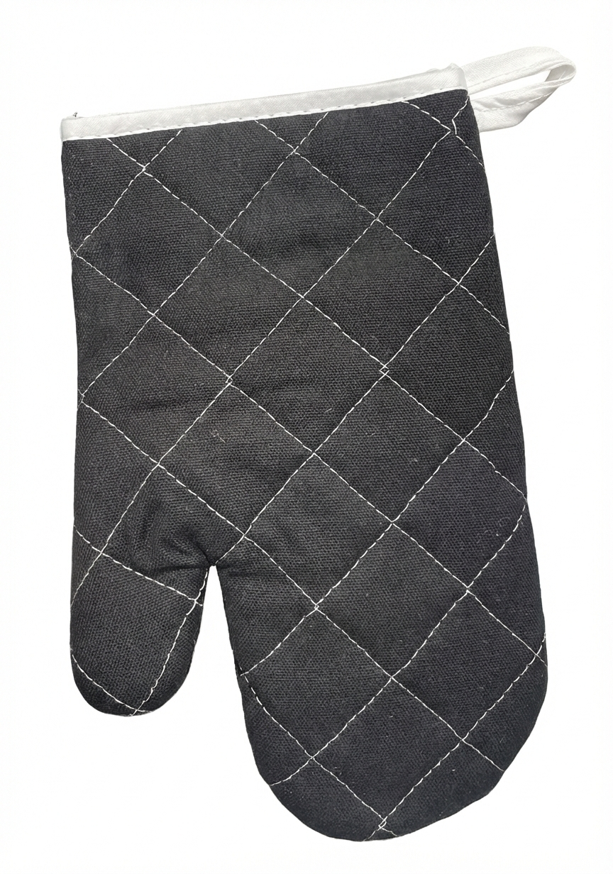 כפפה לתנור דגם מעוינים - מגוון צבעים-כפפות לתנור-KashGan-שחור-סופר הום