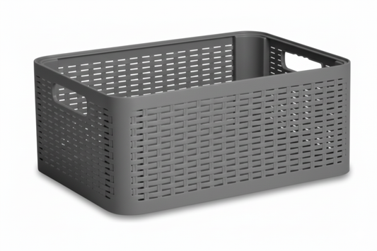 סלסלת ראטן מודולארית 18 ליטר - מגוון צבעים-סלסלה-ליפסקי-אפור כהה-סופר הום