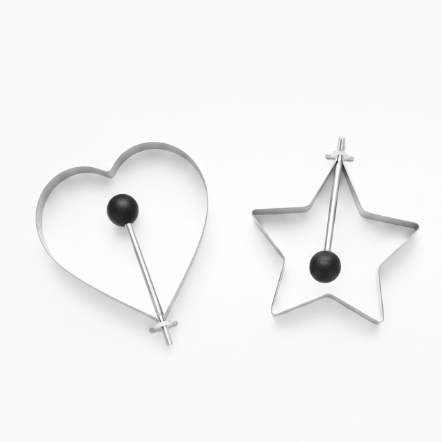 סט 2 רינגים לביצה/פנקייק-תבנית פנקייק-Kitchen World-סופר הום