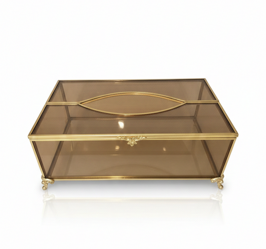 קופסא לטישו - זכוכית-קופסת טישו-סופר הום-חום-סופר הום