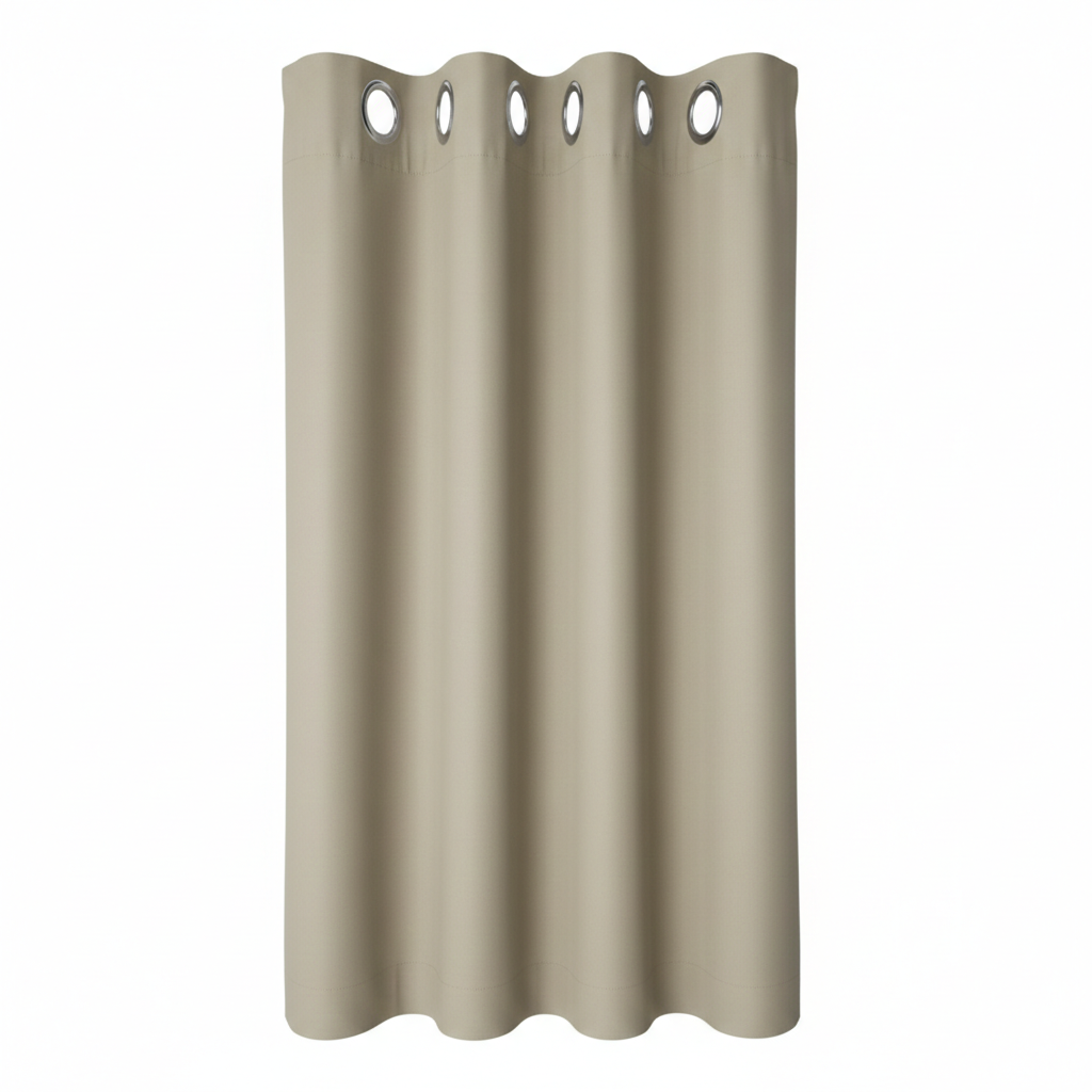 וילון האפלה אטום - אפור/בז'-וילון בד-Via Home-אפור-סופר הום