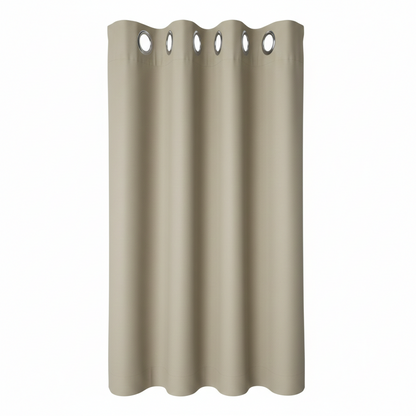 וילון האפלה אטום - אפור/בז'-וילון בד-Via Home-אפור-סופר הום