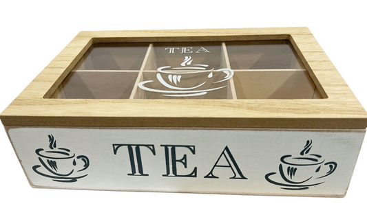 קופסת אחסון תה מעוצבת - 6 תאים-קופסאות תה-א. לויזון-סופר הום
