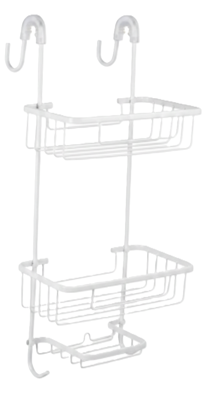 מתקן מדפים נתלה למקלחת - אלומיניום לבן-מתקן מדפים נתלה-Dune-סופר הום