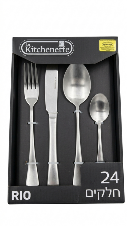 סט סכו"ם - 24 חלקים-סכו"ם זהב-La kitchenette-זהב-צר-סופר הום