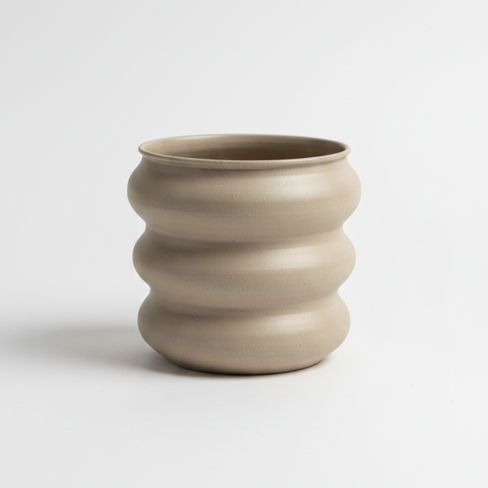 בית עציץ דקורטיבי גלים-KashGan-בז'-סופר הום