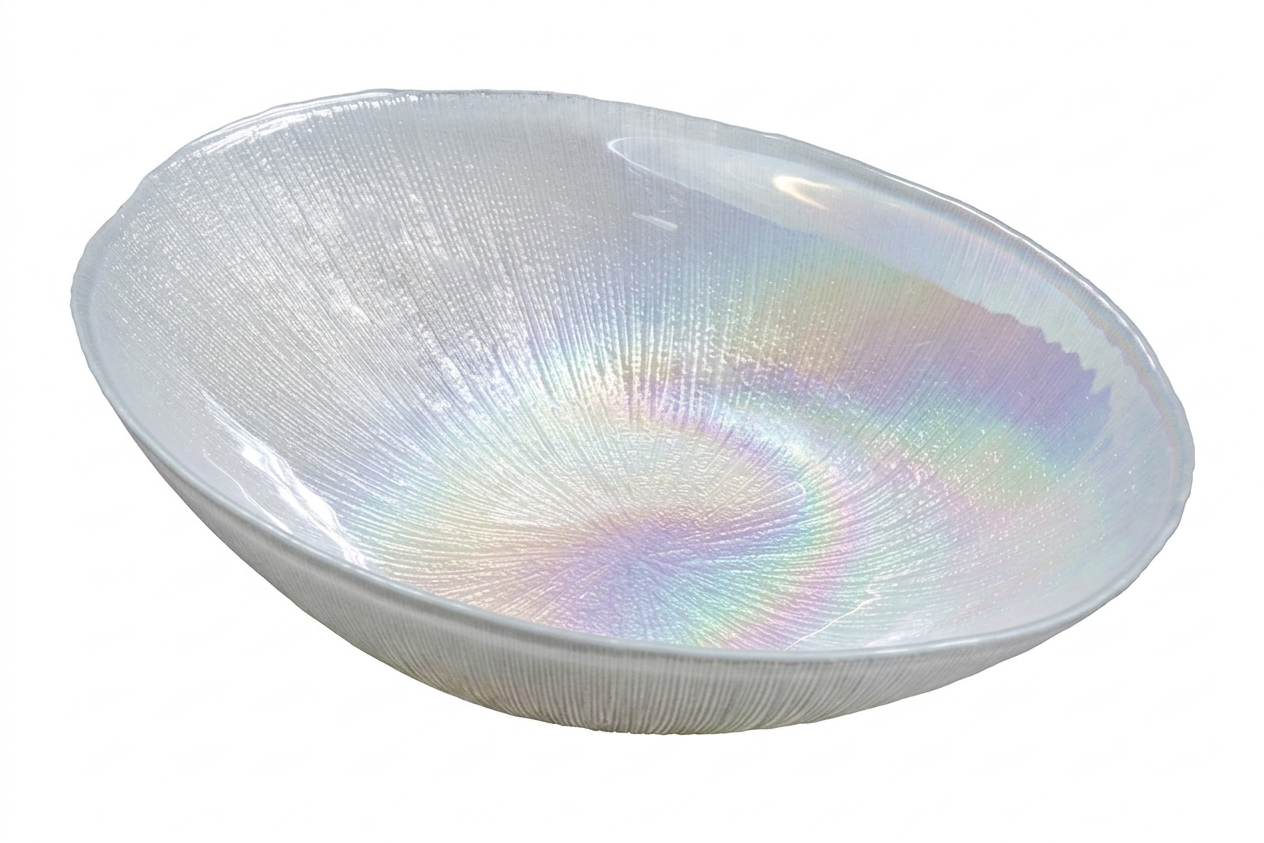 קערה זכוכית - MARTINEZ PEARL-קערות זכוכית-GOLYAN-22x16x5.5 ס"מ-סופר הום