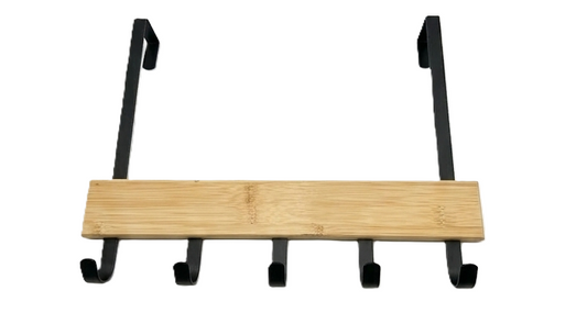 קולב משולב עץ צר - 5 ווים-וו תליה-Aquila-סופר הום