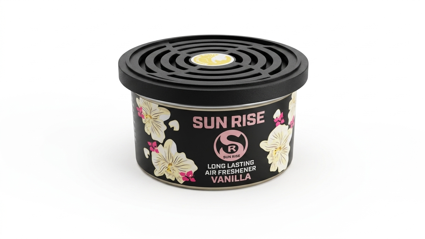 פחית ריח סנרייז במגוון ריחות-מפיץ ריח-SunRise-VANILLA-סופר הום