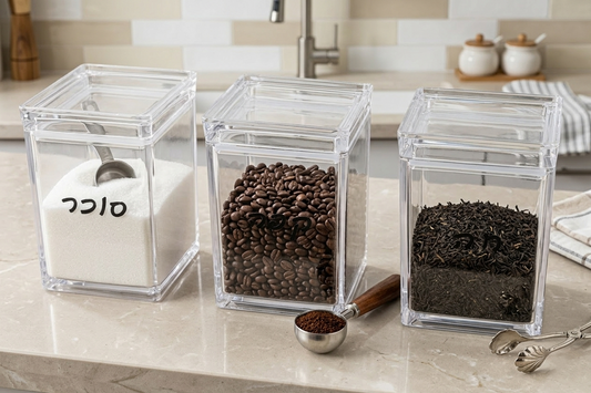 סט תה קפה סוכר אקרילי-סט תה קפה סוכר-KashGan-סופר הום