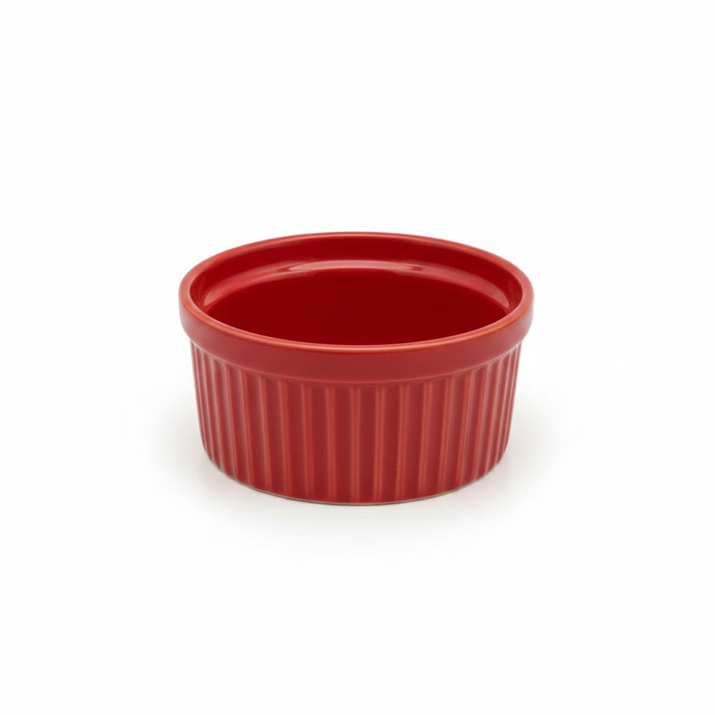 כלי קרמיקה לסופלה 9.5 ס"מ - מגוון צבעים-קערית-SUPERHOME סופרהום-אדום-סופר הום