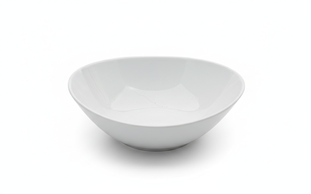 קערת NEW BON CHINA SIMPLE WHITE-הגשה פורצלן-GOLYAN-סופר הום