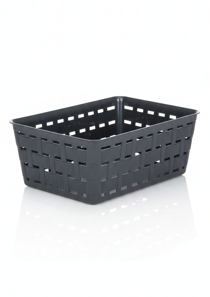 סלסלה ראטן מלבנית דגם DOL - מגוון צבעים-סלסלה-סופר הום-שחור-סופר הום