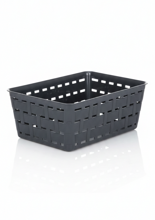 סלסלה ראטן מלבנית דגם DOL - מגוון צבעים-סלסלה-סופר הום-שחור-סופר הום