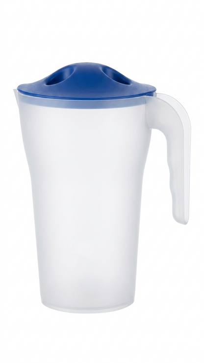 כד שתיה מעוצב כולל מכסה - 2 ליטר-קנקן פלסטיק-ItalPlast-כחול-סופר הום