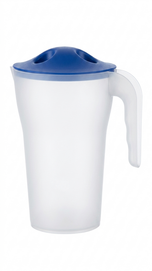 כד שתיה מעוצב כולל מכסה - 2 ליטר-קנקן פלסטיק-ItalPlast-כחול-סופר הום