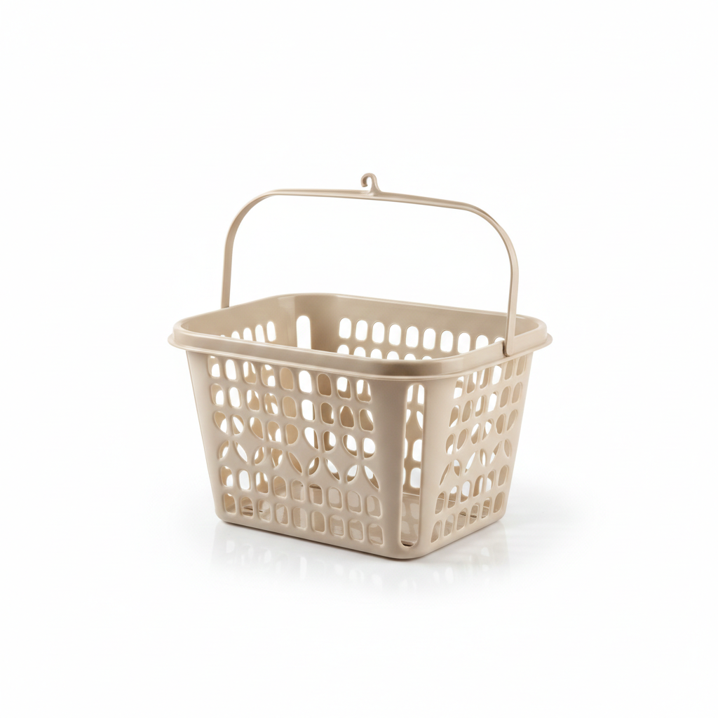 סלסלה לאטבי כביסה - מגוון צבעים-סלסלה-Plasticforte-חום-סופר הום