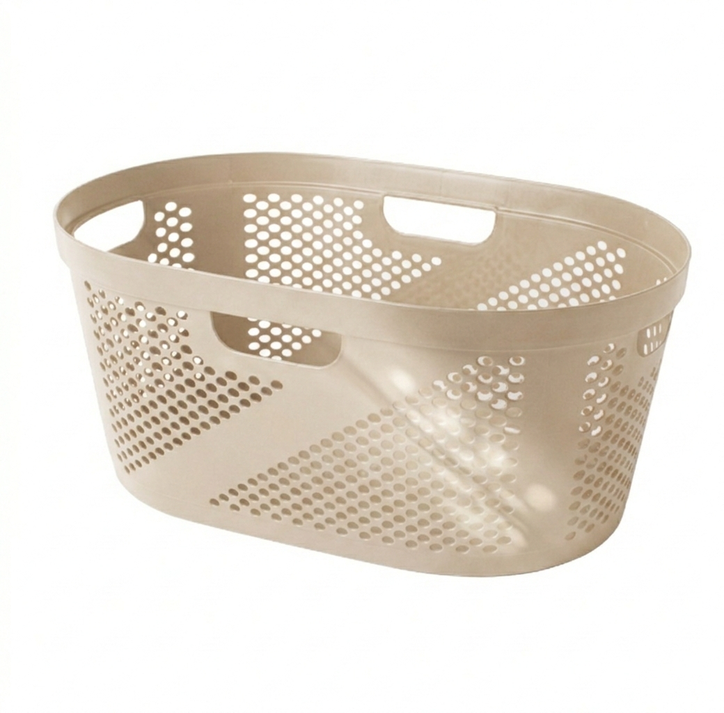 גיגית כביסה 40 ליטר - מגוון צבעים-סל כביסה פלסטיק-ליפסקי-בז'-סופר הום