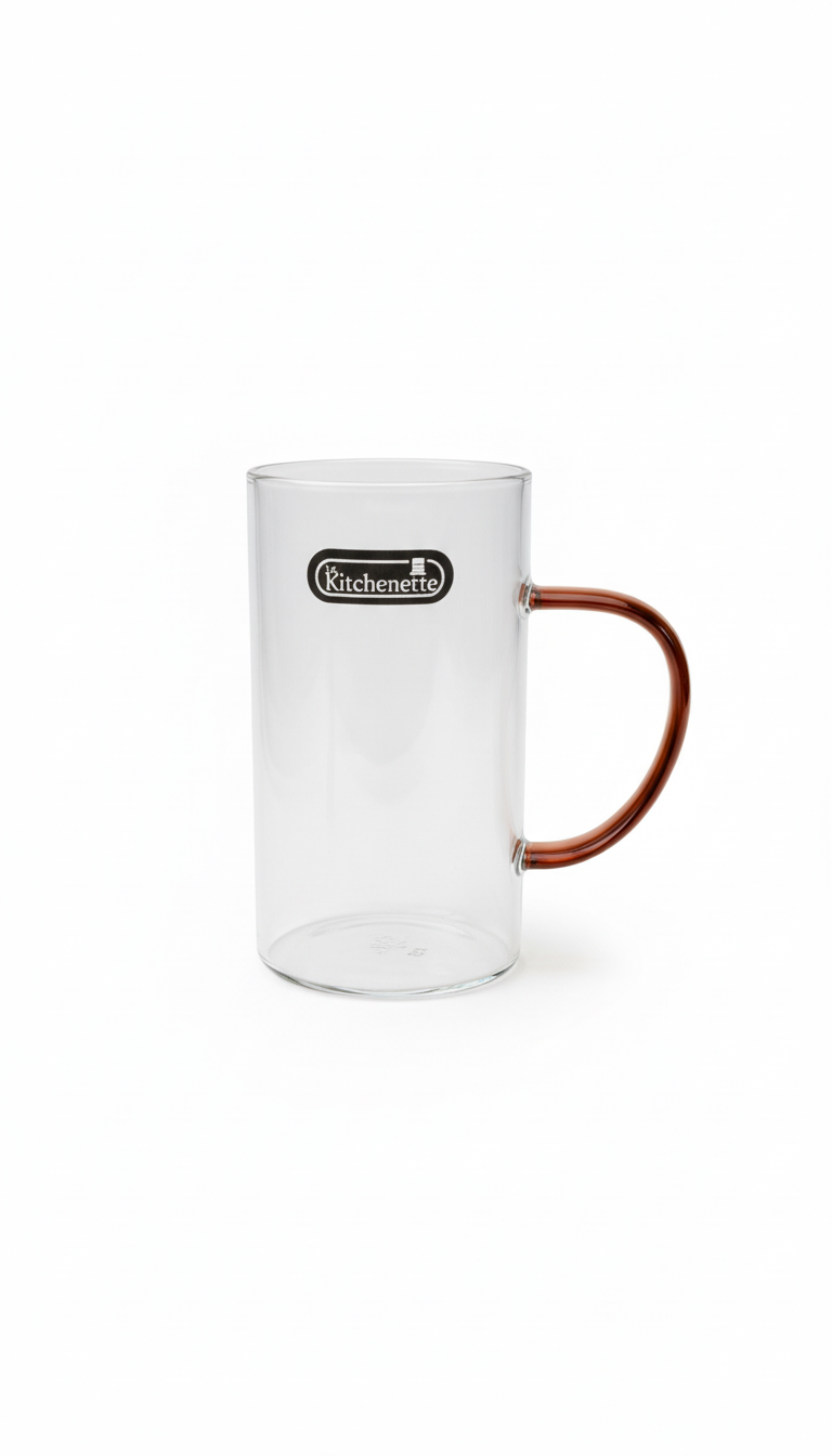 מאג שקוף דגם סילבי - מגוון צבעים-ספלים זכוכית-La kitchenette-חום-סופר הום