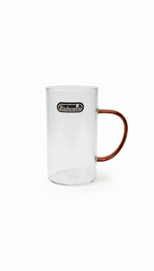 מאג שקוף דגם סילבי - מגוון צבעים-ספלים זכוכית-La kitchenette-חום-סופר הום