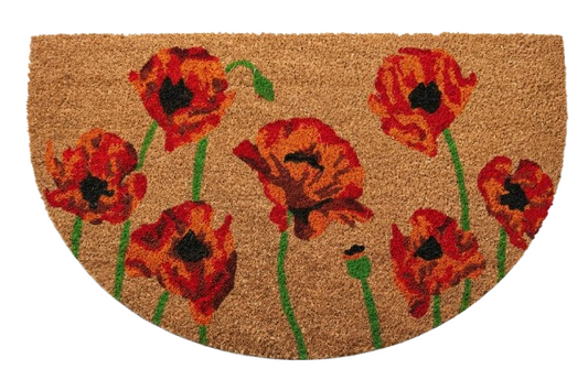 שטיח כניסה חצי עגול - מגוון דגמים-שטיח בד-דיקלית-פרחים-סופר הום