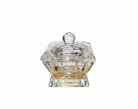 מלחיה קריסטל מוזהבת-מלחייה סגורה-אבי מתנות-סופר הום