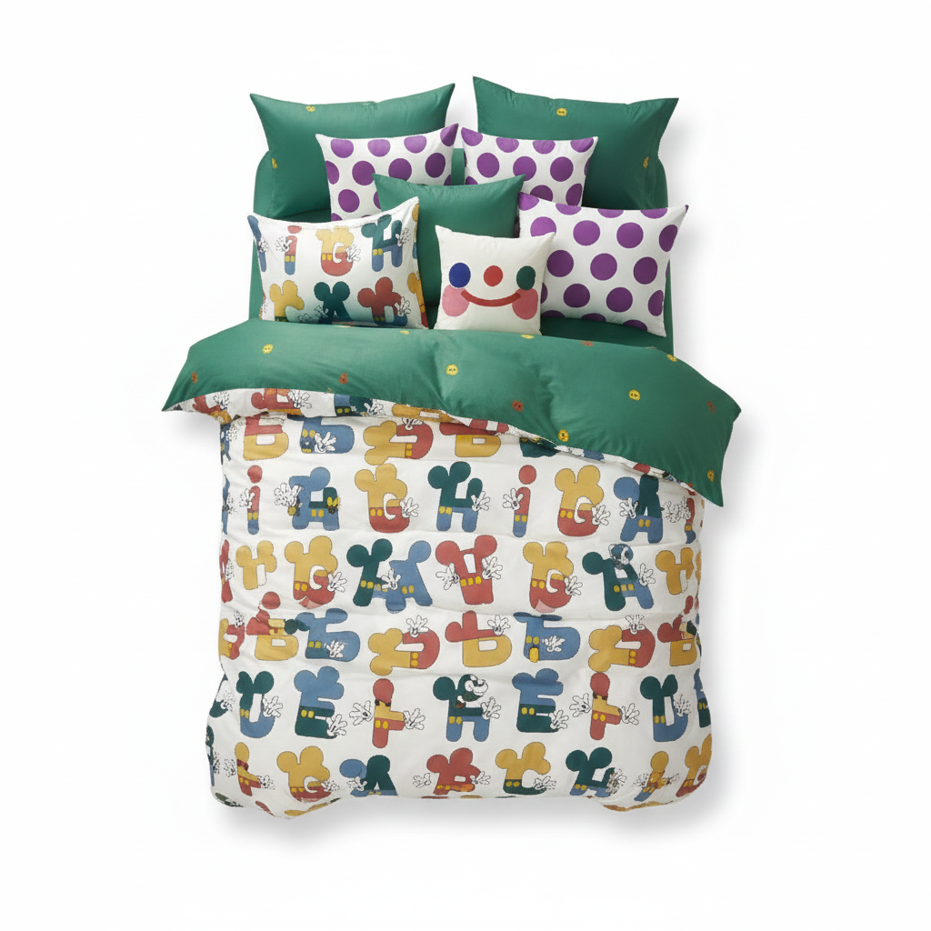 סט מצעים יחיד - דגם אותיות-סט יחיד-ARTEX HOME-סופר הום