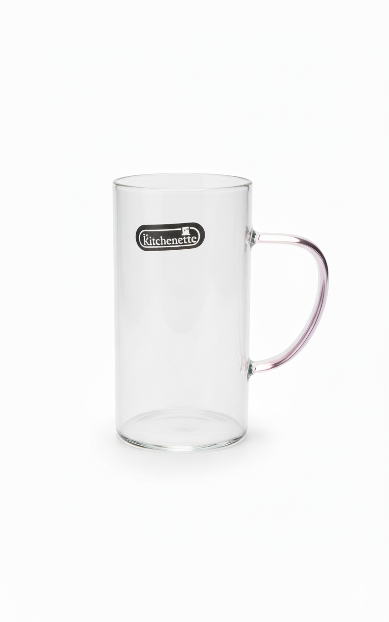 מאג שקוף דגם סילבי - מגוון צבעים-ספלים זכוכית-La kitchenette-ורוד-סופר הום