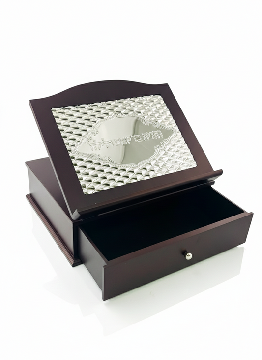 סטנדר עץ + מגירה-סטנדר שולחני-אבי מתנות-סופר הום