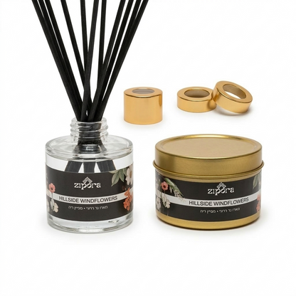 מארז נר ריחני + מפיץ ריח-מפיץ ריח-ציפורה-סופר הום