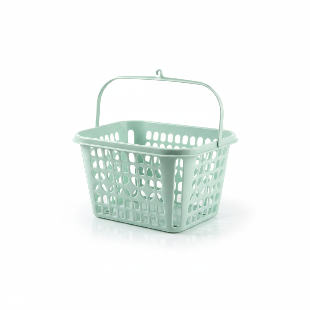 סלסלה לאטבי כביסה - מגוון צבעים-סלסלה-Plasticforte-ירוק-סופר הום