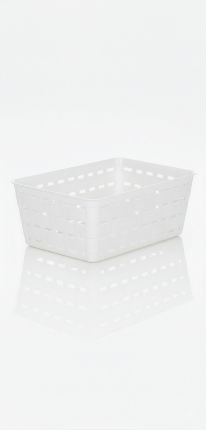 סלסלה ראטן מלבנית דגם DOL - מגוון צבעים-סלסלה-סופר הום-לבן-סופר הום