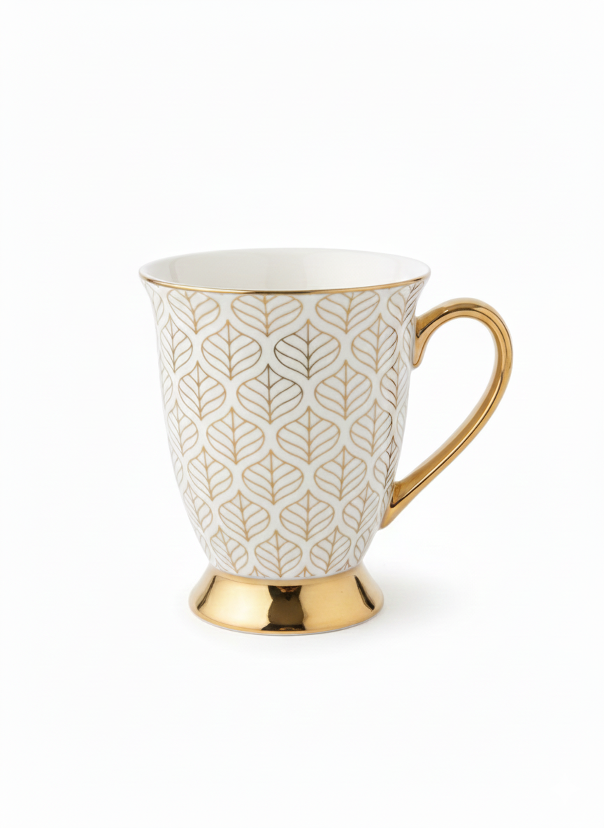 כוס מאג אלגנטית - מגוון דגמים-ספלים זכוכית-Food Appeal-זהב-סופר הום