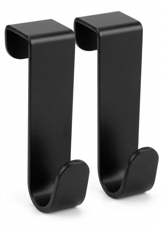 קולב נירוסטה שחור מט - 2 יחידות-וו תליה-סופר הום-סופר הום