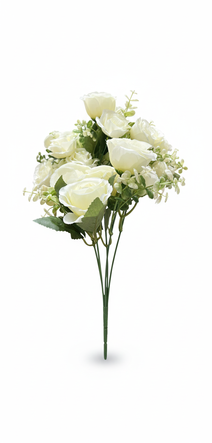 בוקט ורדים לבנים-פרחים-SUPERHOME סופרהום-סופר הום