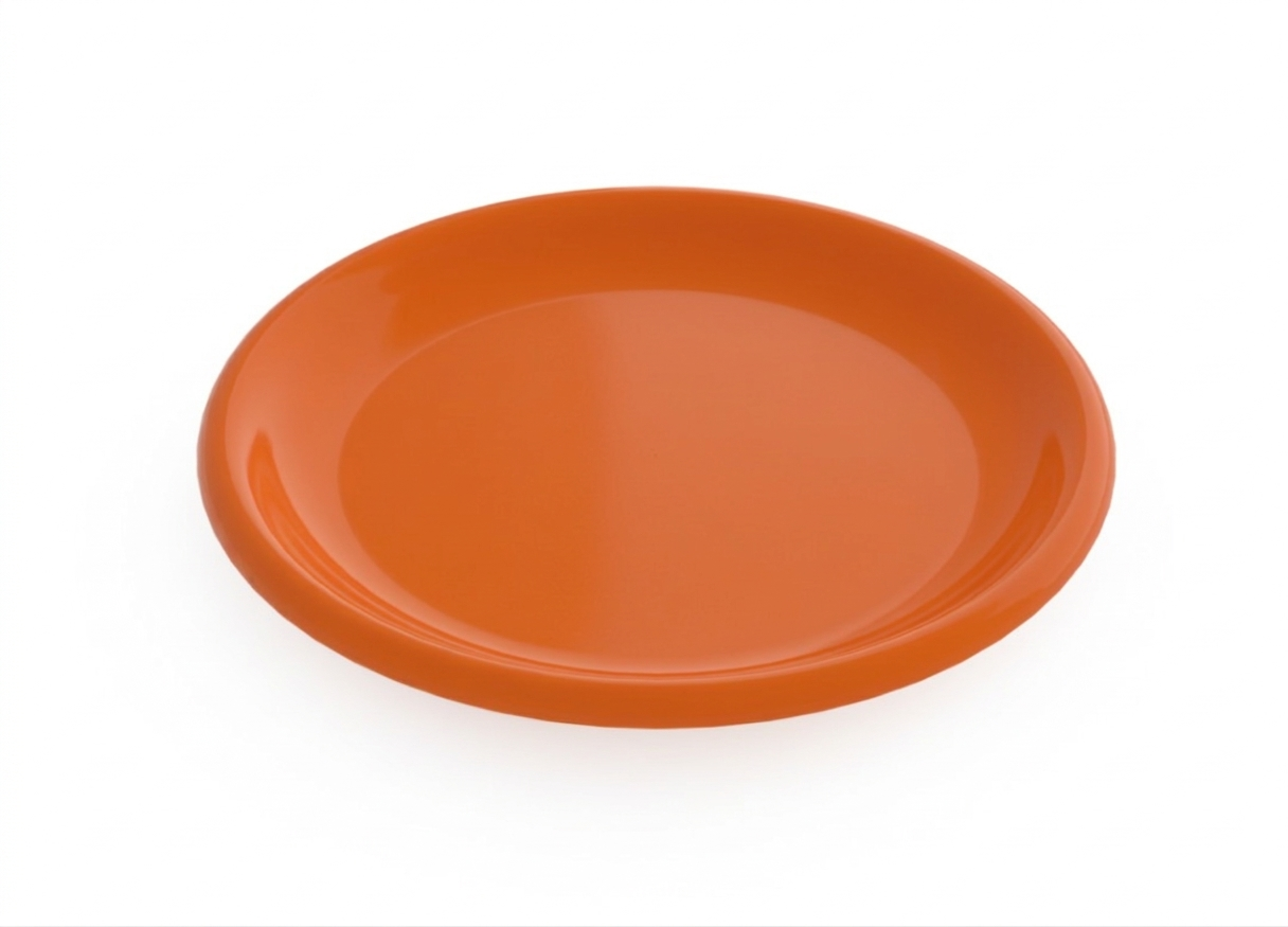 צלחת פלסטיק שטוחה - מבחר צבעים-צלחת פלסטיק-TAMA HOME-כתום-סופר הום
