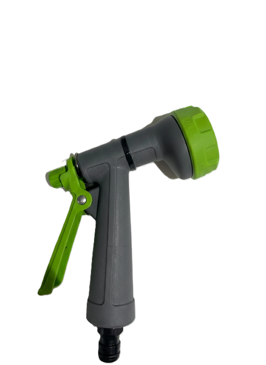 אקדח השקיה אפור ירוק פלסטיק - 5 מצבים-Goccia-סופר הום