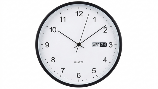 שעון קיר בשילוב תאריך 30 ס"מ-שעון קיר-א. לויזון-סופר הום