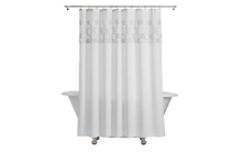 טען תמונה לצפייה בגלריה, וילון אמבטיה MAXIME - מגוון דוגמאות-וילון אמבטיה-SUPERHOME סופרהום-פרחים לבן-סופר הום
