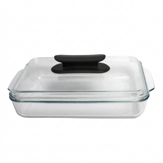 תבנית זכוכית לתנור כולל מכסה עם ידית-תבניות זכוכית-Fresco-סופר הום