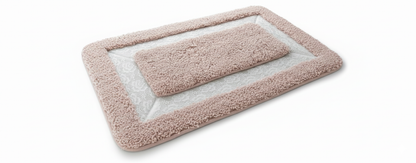 שטיח אמבטיה - דגם תחרה-שטיחי אמבטיה בד-Via Home-ורוד בהיר-סופר הום