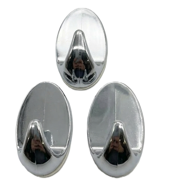 סט 3 קולבי הדבקה אובלי-וו תלייה לקיר-Home Design-סופר הום