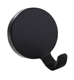 קולב הדבקה עגול שחור - 4 יחידות-מתלים למטבח-SUPERHOME סופרהום-שחור-עגול-סופר הום