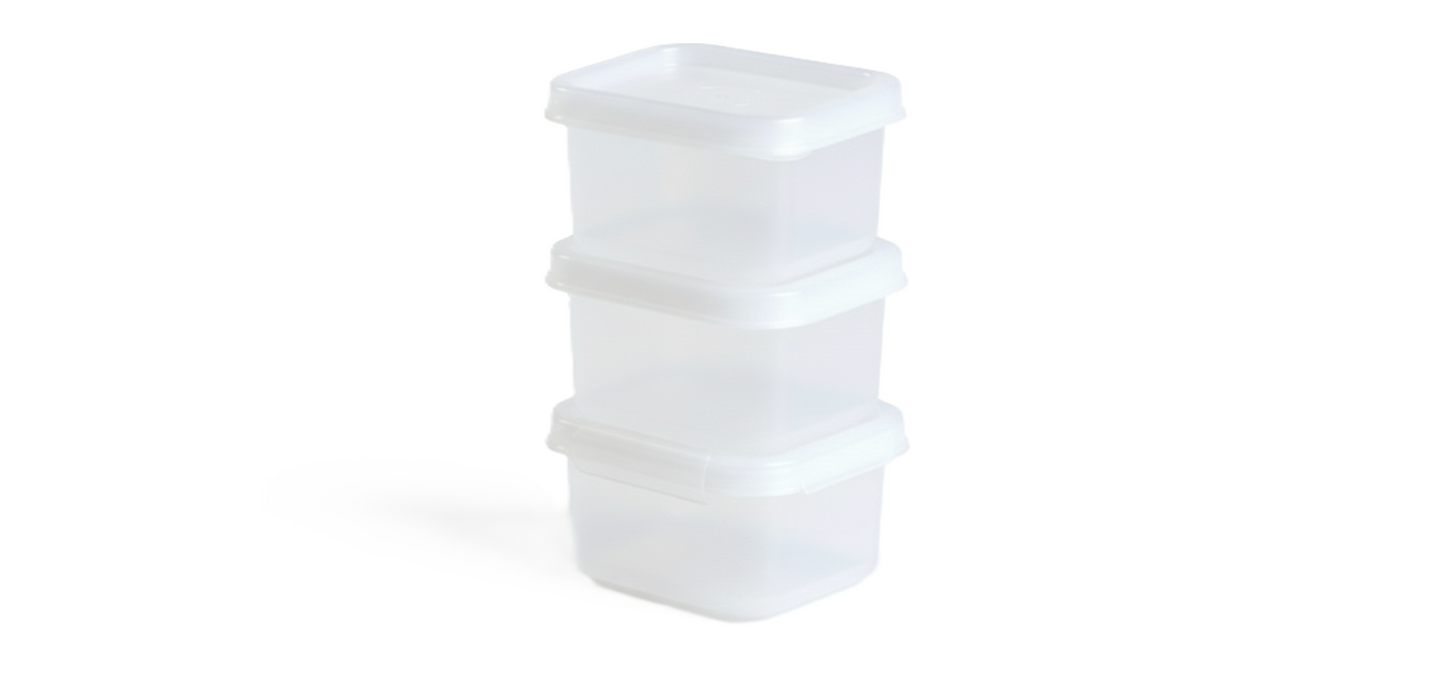 סט 3 קופסאות מיני מלבן שקוף-קופסה לתרופות-Cucina-סופר הום