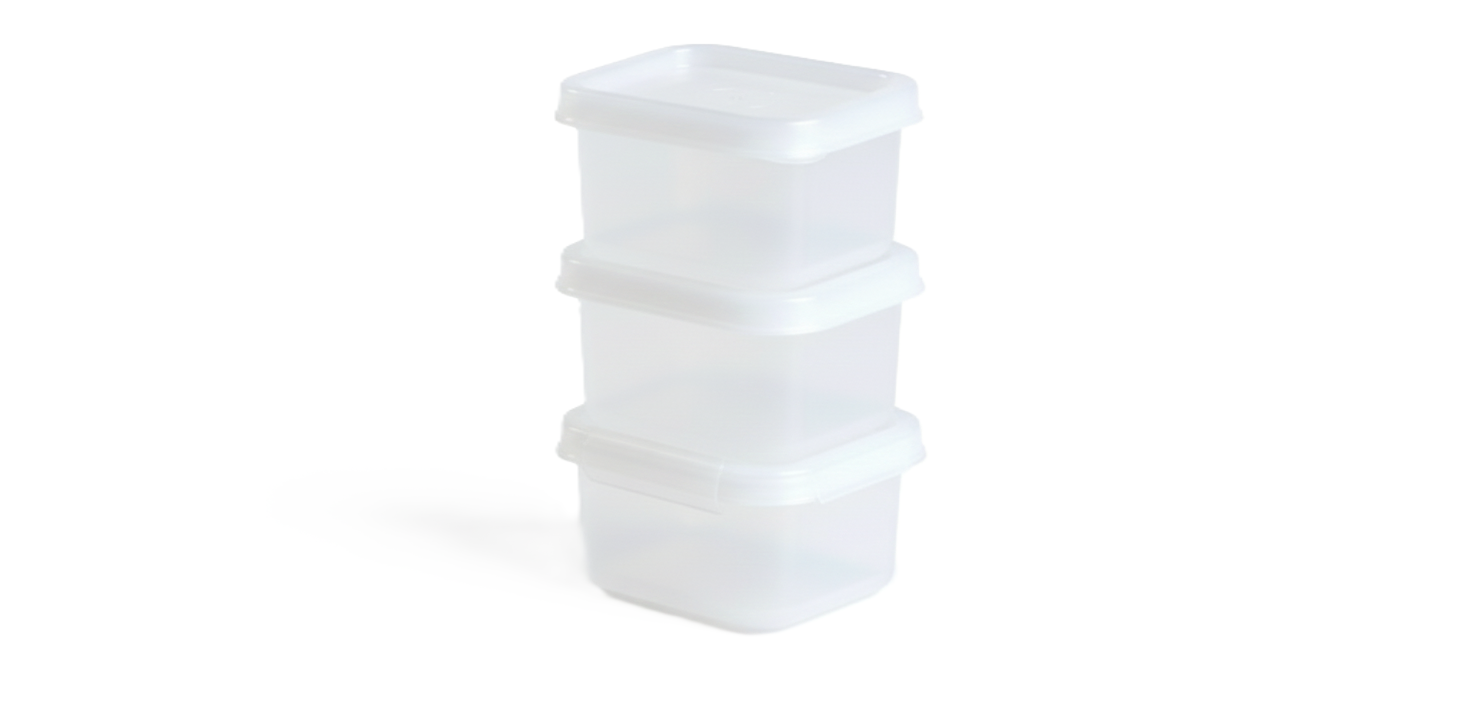 סט 3 קופסאות מיני מלבן שקוף-קופסה לתרופות-Cucina-סופר הום