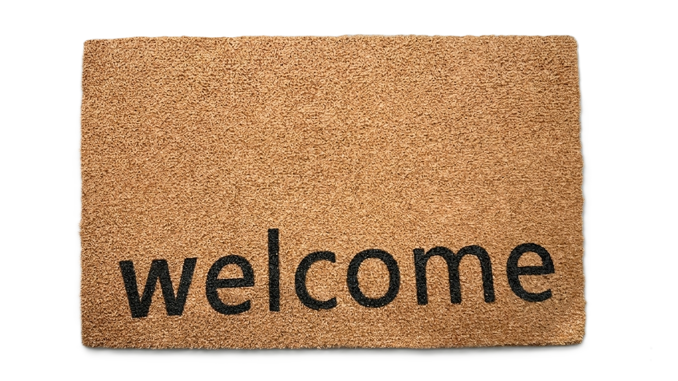 שטיח רגליים - דגם מדוגם-שטיח בד-דיקלית-WELCOME-סופר הום