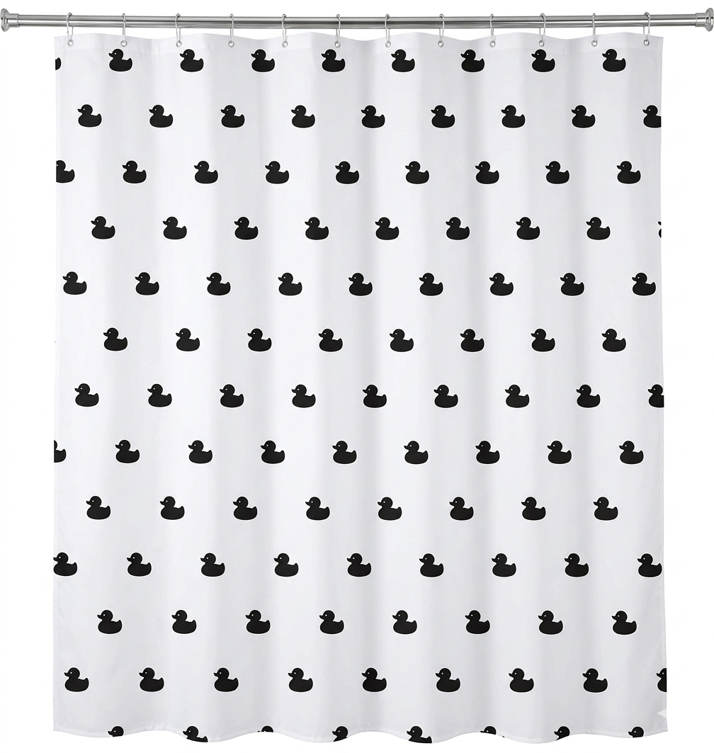 וילון - פס סאטן / אושן-וילון אמבטיה-דיקלית-ברווז-סופר הום