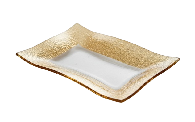 מגש מלבני זהב - 3 גדלים-הגשה זכוכית-CASA BELLA-43*27 ס"מ-סופר הום