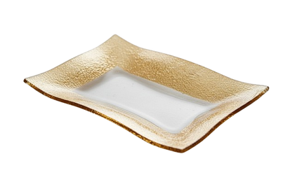 מגש מלבני זהב - 3 גדלים-הגשה זכוכית-CASA BELLA-43*27 ס"מ-סופר הום